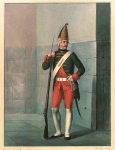 Grenadier vid Izmailovsky-regementet 1762, slutet av 1830-talet