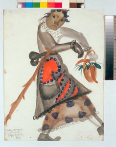 ""Dräkt för operan ""Snegourotchka"" (eller The Snow Maiden, Vårsaga) av Nikolai Rimsky-Korsakov, akvarell av Boris Dmitryevich Grigoriev (1886-1939) av Boris Dmitrievich Grigoriev