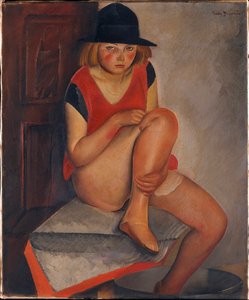 ""La modele"" (Modellen) Peinture de Boris Grigoriev (1886-1939) ca 1926 - Olja på duk Dim 72,7x60 cm Metropolitan Museum of Art, New York ©FineArtImage/Leemage av Boris Dmitrievich Grigoriev