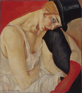 Dam med hög hatt, 1919