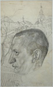Porträtt av Alexander Kerenskij 1881-1970, 1924 av Boris Dmitrievich Grigoriev