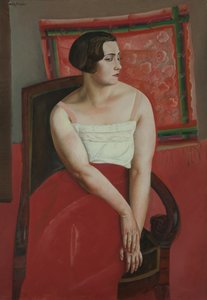 Porträtt av en ung kvinna. av Boris Dmitryevich Grigoriev