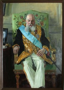 Porträtt av greve Dmitri Martynovich Solski 1833-1910, 1908 av Boris Mikhailovich Kustodiev