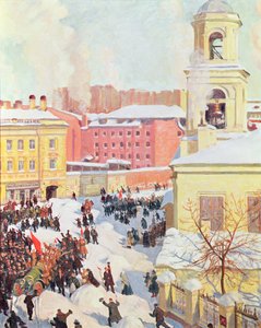 Den 27 februari 1917 av Boris Mikhailovich Kustodiev