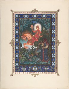 Illustration till sagan Vasilisa den vackra, ca. 1925