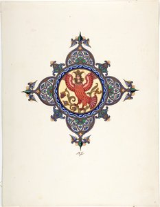 The Firebird as Tsarevna - Firebird as Tsarevna av Zvorykin, Boris Vasilievich (1872-efter 1935), ca. 1925 - Färglitografi - Privat samling av Boris Vasilievich Zvorykin