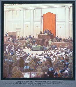 Konstituerande församlingens enda session, den 18 januari