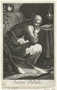 Saint Fabiola av Rom som eremitinna Sancta Fabiola (titel på objekt) Eremitinnor (serietitel) Sacra Eremus Ascetriarum (serietitel)