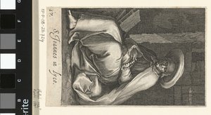 Saint John of Lycopolis som en eremit i sin cell S. Joannes i Lyco (titel på objekt) Eremiter (serietitel) Sacra eremvs ascetarvm (serietitel)