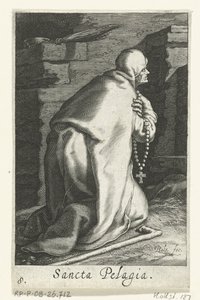 Saint Pelagia av Antiochia som eremitinna Sancta Pelagia (titel på objekt) Eremitinnor (serietitel) Sacra Eremus Ascetriarum (serietitel)