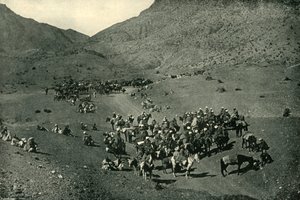 Karavan passerar genom Khyber-passet, 1901.