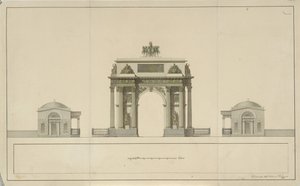 Triumfbåge av Tverskaya Zastava i Moskva, 1826-1829 av Bové