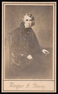 Porträtt av Roger Brooke Taney 1777-1864, före 1864. av Brady