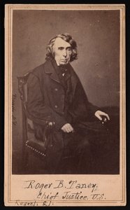 Porträtt av Roger Brooke Taney 1777-1864, före 1864. av Brady