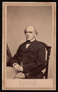 Porträtt av Salmon Portland Chase 1808-1873, före 1873.