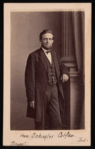Porträtt av Schuyler Colfax 1823-1885, före 1885.