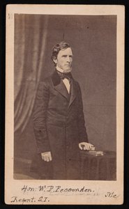 Porträtt av William Pitt Fessenden 1806-1869, före 1869. av Brady