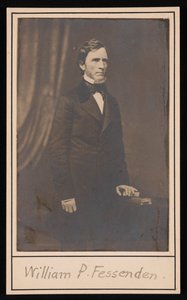 Porträtt av William Pitt Fessenden 1806-1869, före 1869. av Brady