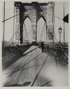 East River Bridge, 1888 (gelatinsilvertryck) av Breading G. Way