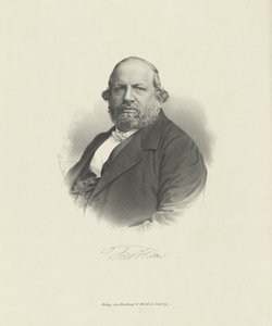 Porträtt av kompositören Ferdinand von Hiller 1811-1885, ca. 1870.
