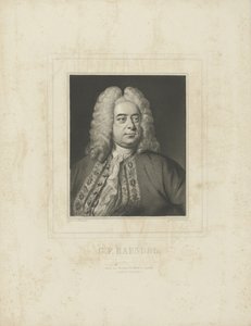 Porträtt av kompositören Georg Friedrich Haendel 1685-1759, ca. 1840.