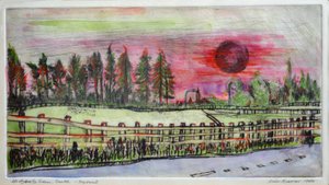 Solnedgång, Hedgerley Green av Brenda Brin Booker