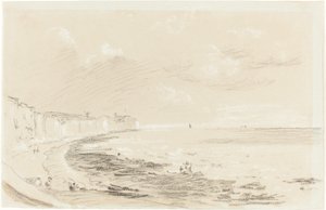 Sea Coast Scen av British 19th Century