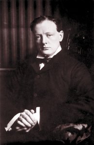 Porträtt av Sir Winston Leonard Spencer Churchill (1874 - 1965), brittisk politiker. av British Photographer