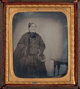 Porträtt av en kvinna,ca. 1860 (foto) av British Photographer