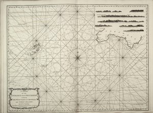 Ett sjökort över inloppet till Engelska kanalen med Cornwalls och Scillyöarnas västkust med alla sonderingar av British School