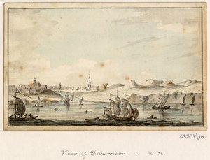 一連のスケッチ、イギリス、大陸、アメリカの景色 1772-1778 (水彩)スウェーデン語 av British School