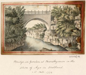 En serie skisser, vyer i Storbritannien, kontinenten och Amerika 1772-1778 (akvarell) av British School
