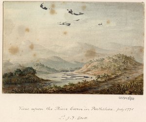 En serie skisser, vyer i Storbritannien, kontinenten och Amerika 1772-1778 (akvarell) av British School