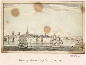 En serie skisser, vyer i Storbritannien, kontinenten och Amerika 1772-1778 (akvarell) av British School