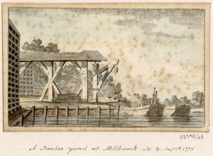 En serie skisser, vyer i Storbritannien, kontinenten och Amerika 1772-1778 (akvarell) av British School