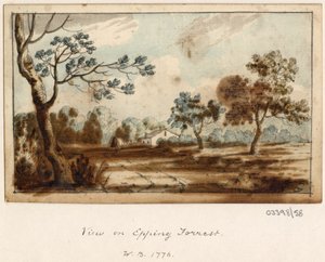 En serie skisser, vyer i Storbritannien, kontinenten och Amerika 1772-1778 (akvarell) av British School