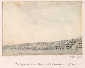 En serie skisser, vyer i Storbritannien, kontinenten och Amerika 1772-1778 (akvarell) av British School