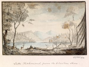 En serie skisser, vyer i Storbritannien, kontinenten och Amerika 1772-1778 (akvarell) av British School