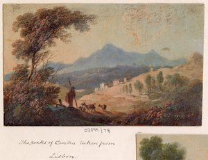 En serie skisser, vyer i Storbritannien, kontinenten och Amerika 1772-1778 (oljemålning) av British School
