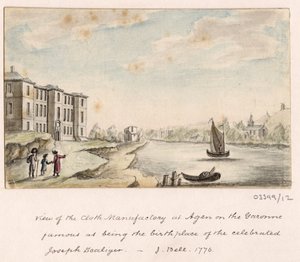 En serie skisser, vyer i Storbritannien, kontinenten och Amerika 1772-1778 (akvarell) av British School