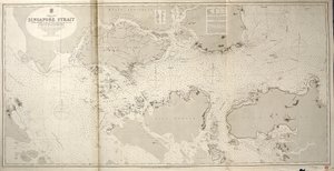 Kinesiska sjön SINGAPORE STRAIT Av överbefälhavare JW Reed Navg Lieuts TH Tizard ... Assisterad av officerarna på HMS Rifleman 1865-69 av British School