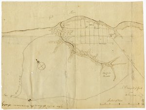 Karta över Yorktown, Virginia, oktober 1781