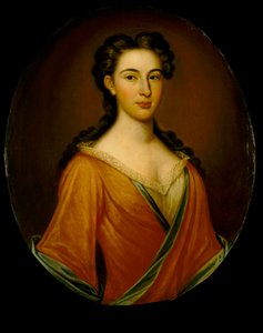 Mrs Edmund Nelson (1698-1789), ca 1720 (olja på duk) av British School