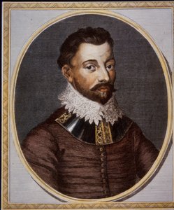 Sir Francis Drake, handlare och kapare (färgad gravyr) av British School