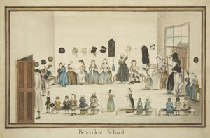 The Benevolent School, c.1795 (akvarell och bläck på papper) av British School