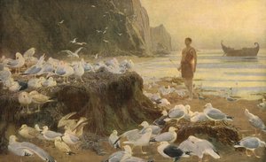 En gammal världsvandrare, 1887, c1930. av Briton Riviere
