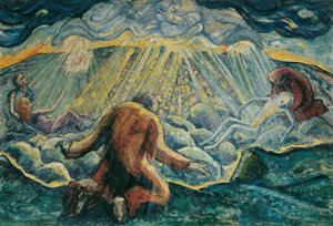 Att bli och att gå bort, ca 1920 (olja på duk)
