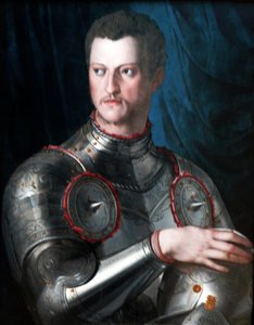 Porträtt av Cosimo I dei Medici i rustning.