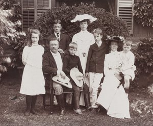 President Theodore Roosevelt, hans fru Edith och familj av Brothers Pach