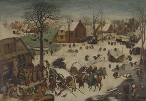 Folkräkningen i Betlehem Numreringen i Betlehem, 1566 av Bruegel